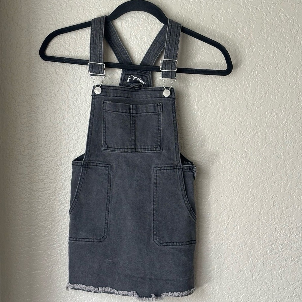 Art & Class - Girls Denim Overall Dress - Size Small 6/6X